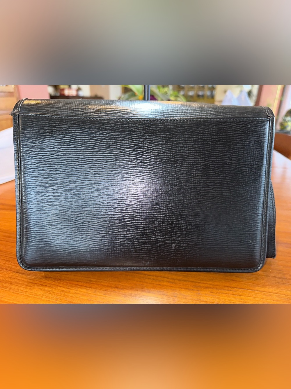 Céline Paris | Black Leather Triomphe Clutch Wristlet | Collector | Vintage - Picture 2 of 15